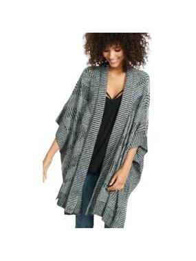 Express Ribbed Open Front Shawl Poncho Cardigan Size OS (One Size)
